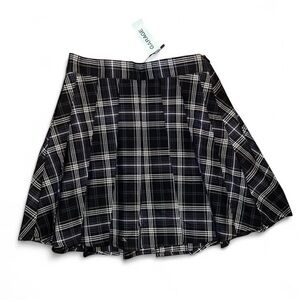 Garage Dark Plaid Skater Skirt